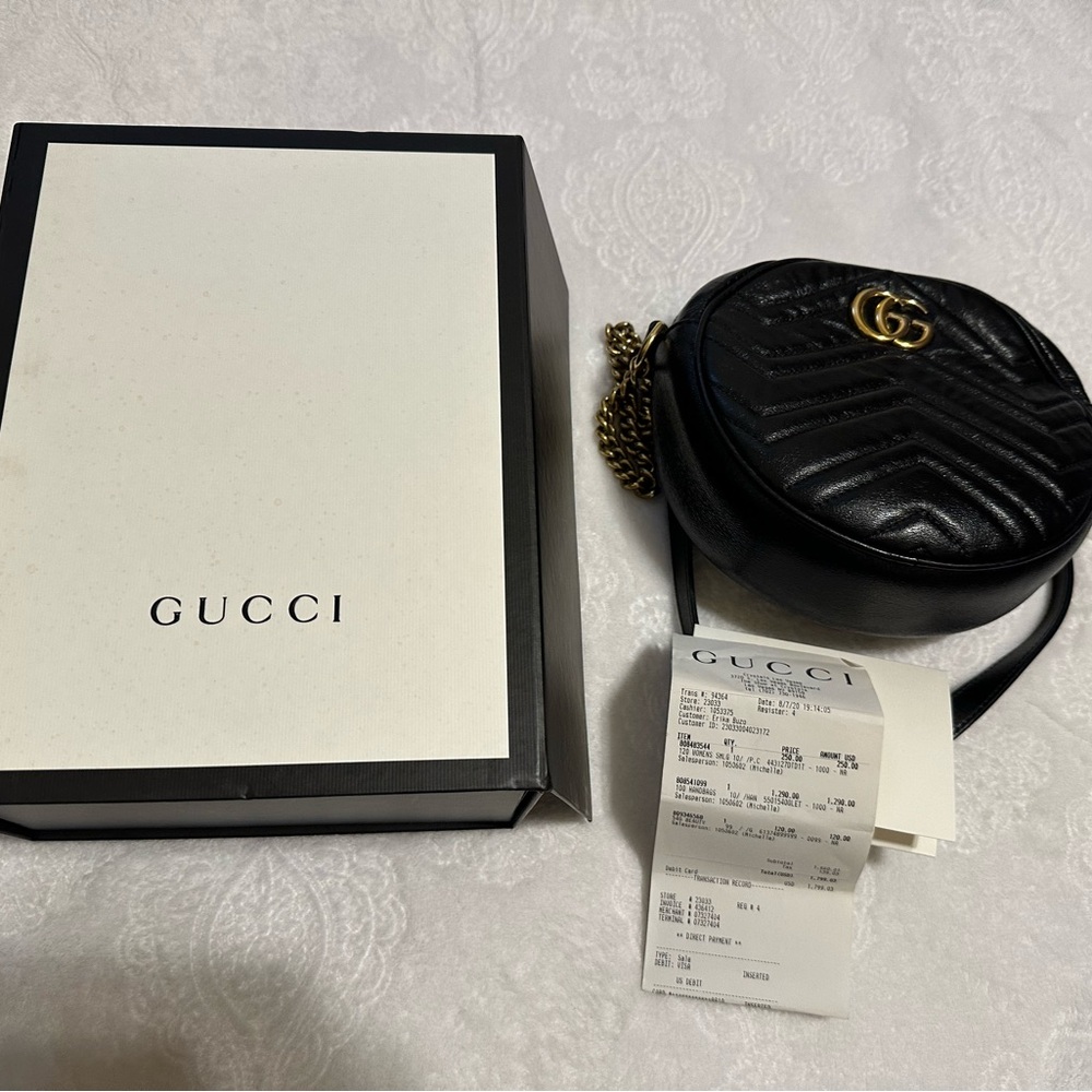 Gucci Black Mini Quilted Crossbody Bag